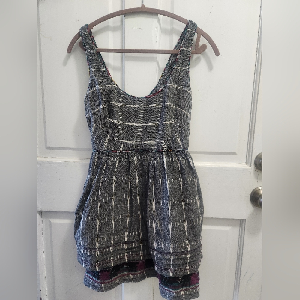 Free People Black and White Sleeveless Dress